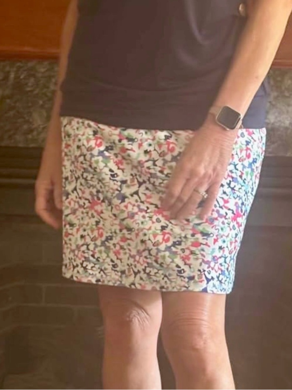 Floral Print Modest Swim Skirt Women Size XL